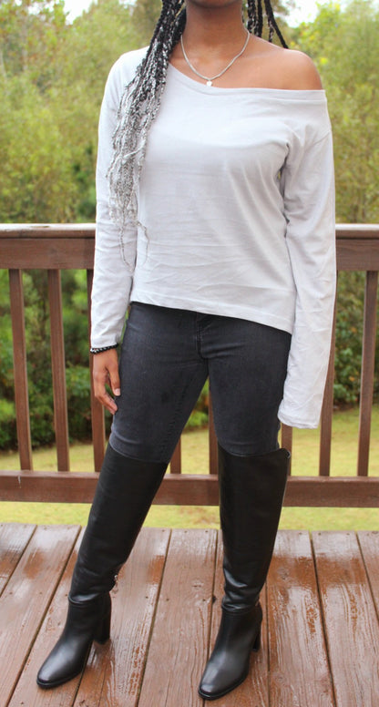 Swoop Neck Shirt - Curvy+