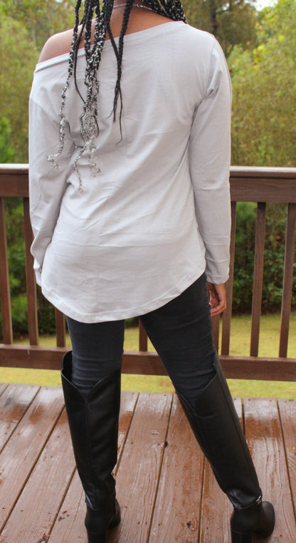 Swoop Neck Shirt - Curvy+