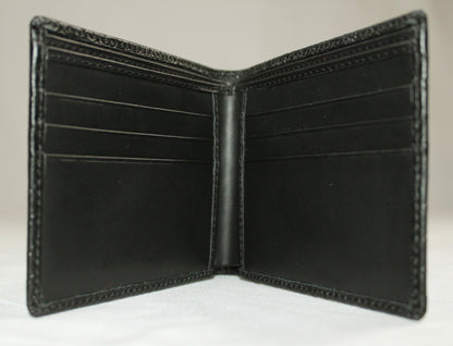 WMC Crocodile Embossed Pocket Wallet - Charcoal