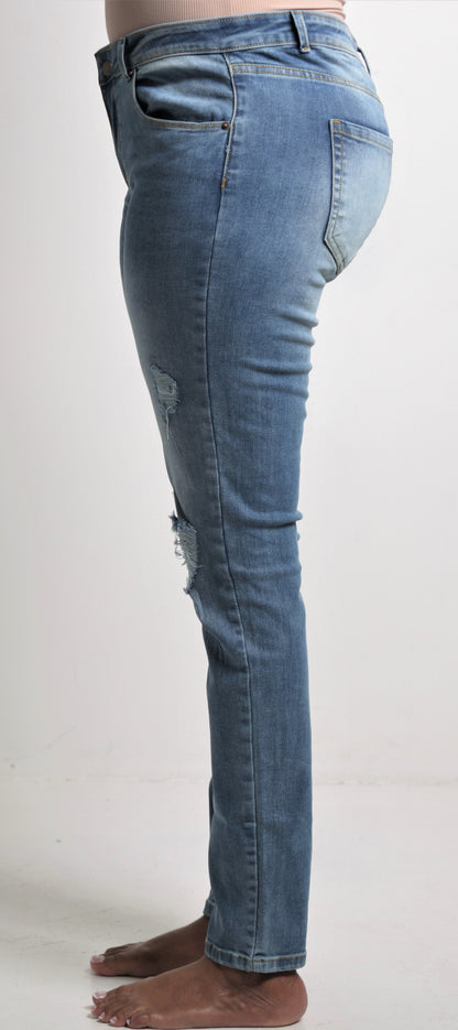 BFF Nikki Distressed Stretch Jeans