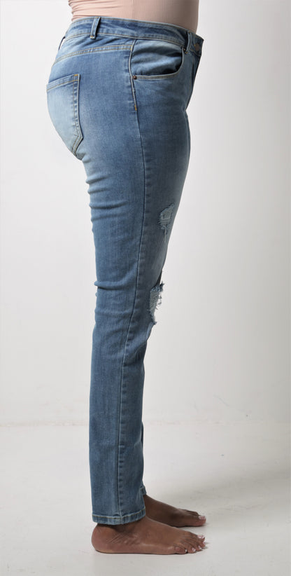 BFF Nikki Distressed Stretch Jeans