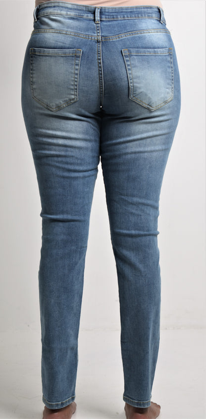BFF Nikki Distressed Stretch Jeans